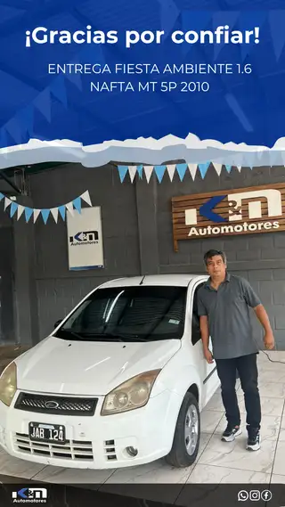 Entrega de FIESTA AMBIENTE 1.6 NAFTA MT 5P 2010
