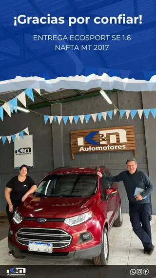 Entrega de ECOSPORT SE 1.6 NAFTA MT 2017
