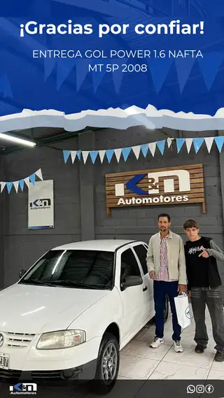 Entrega de GOL POWER 1.6 NAFTA MT 5P 2008